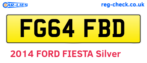 FG64FBD are the vehicle registration plates.