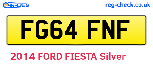 FG64FNF are the vehicle registration plates.
