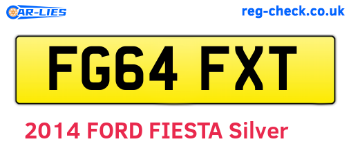 FG64FXT are the vehicle registration plates.
