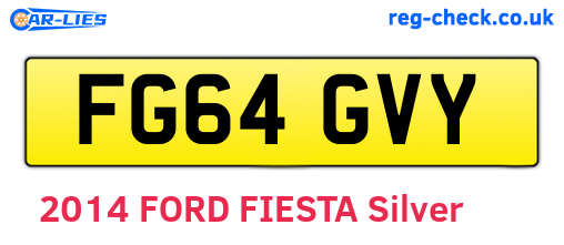 FG64GVY are the vehicle registration plates.