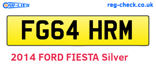 FG64HRM are the vehicle registration plates.