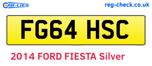 FG64HSC are the vehicle registration plates.