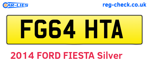 FG64HTA are the vehicle registration plates.
