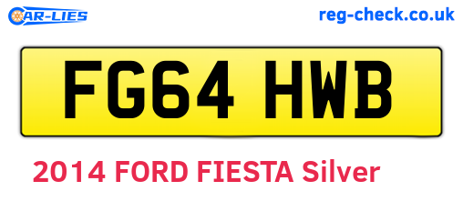 FG64HWB are the vehicle registration plates.