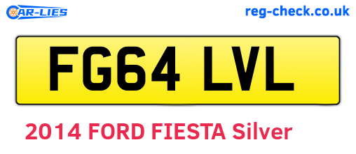 FG64LVL are the vehicle registration plates.