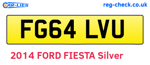 FG64LVU are the vehicle registration plates.