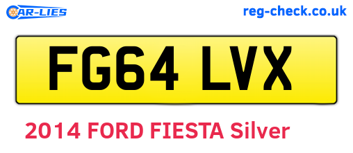 FG64LVX are the vehicle registration plates.