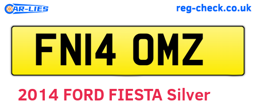 FN14OMZ are the vehicle registration plates.