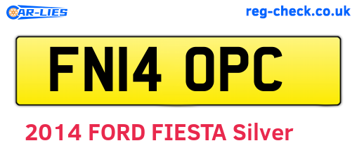 FN14OPC are the vehicle registration plates.
