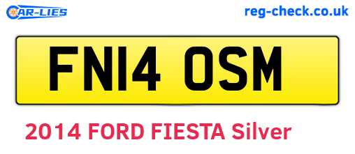 FN14OSM are the vehicle registration plates.