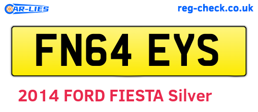 FN64EYS are the vehicle registration plates.