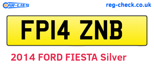 FP14ZNB are the vehicle registration plates.