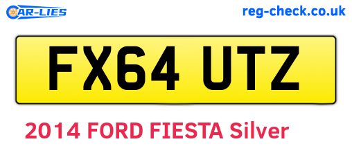 FX64UTZ are the vehicle registration plates.