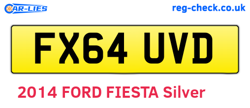 FX64UVD are the vehicle registration plates.