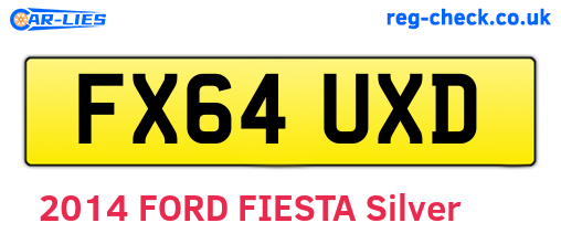 FX64UXD are the vehicle registration plates.
