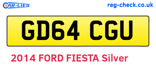 GD64CGU are the vehicle registration plates.