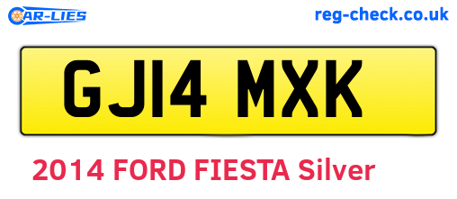 GJ14MXK are the vehicle registration plates.