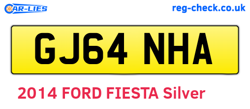 GJ64NHA are the vehicle registration plates.