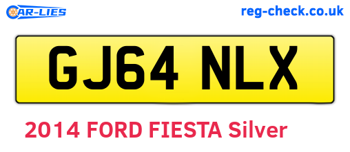 GJ64NLX are the vehicle registration plates.