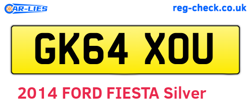 GK64XOU are the vehicle registration plates.