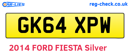 GK64XPW are the vehicle registration plates.