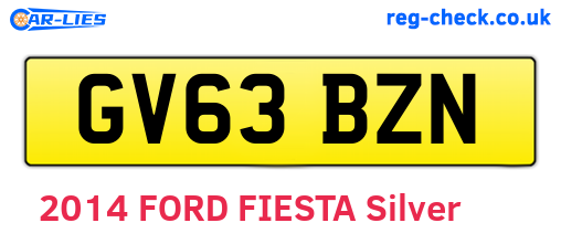 GV63BZN are the vehicle registration plates.