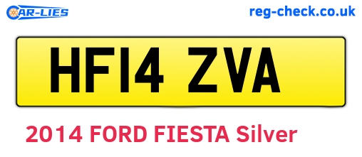 HF14ZVA are the vehicle registration plates.