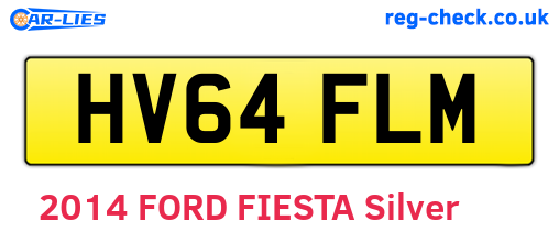 HV64FLM are the vehicle registration plates.