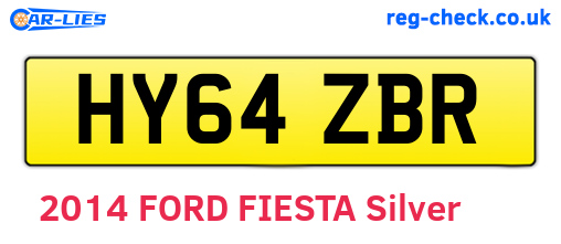 HY64ZBR are the vehicle registration plates.