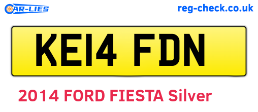 KE14FDN are the vehicle registration plates.