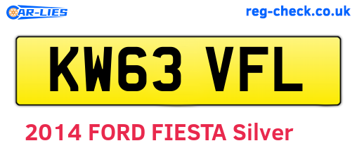 KW63VFL are the vehicle registration plates.