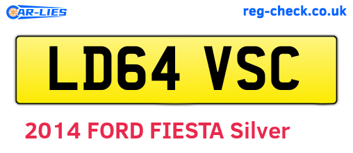 LD64VSC are the vehicle registration plates.