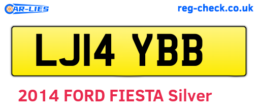 LJ14YBB are the vehicle registration plates.