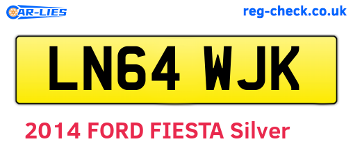 LN64WJK are the vehicle registration plates.