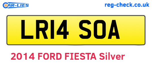 LR14SOA are the vehicle registration plates.