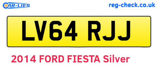 LV64RJJ are the vehicle registration plates.
