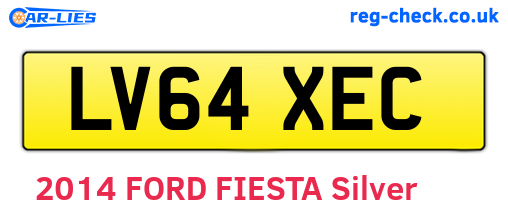 LV64XEC are the vehicle registration plates.