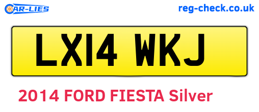 LX14WKJ are the vehicle registration plates.