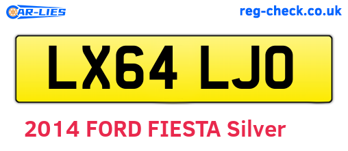 LX64LJO are the vehicle registration plates.
