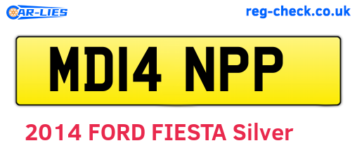 MD14NPP are the vehicle registration plates.