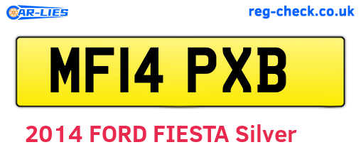 MF14PXB are the vehicle registration plates.