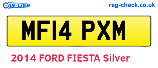 MF14PXM are the vehicle registration plates.