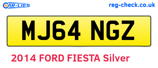 MJ64NGZ are the vehicle registration plates.