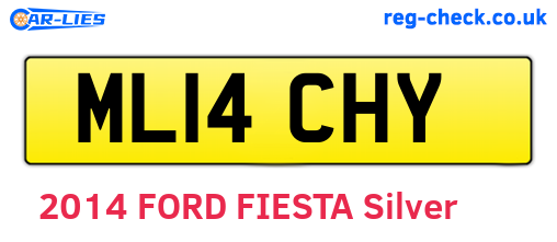 ML14CHY are the vehicle registration plates.