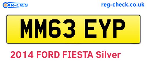MM63EYP are the vehicle registration plates.