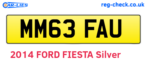 MM63FAU are the vehicle registration plates.