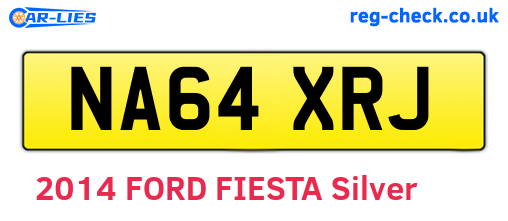 NA64XRJ are the vehicle registration plates.