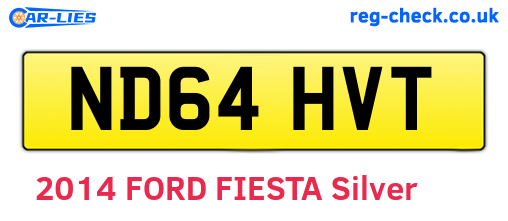 ND64HVT are the vehicle registration plates.