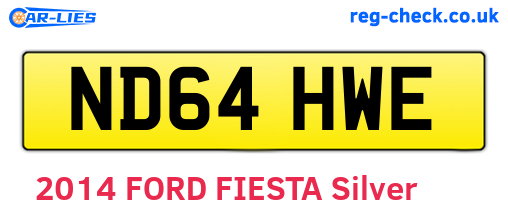 ND64HWE are the vehicle registration plates.
