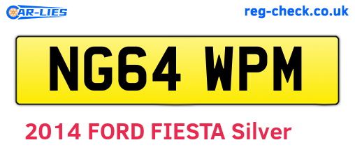 NG64WPM are the vehicle registration plates.